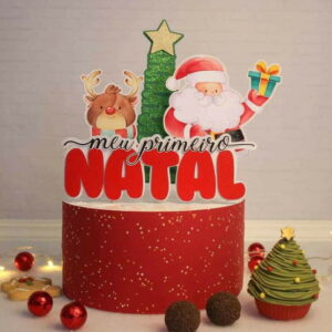 Arquivo de corte topo de bolo Meu primeiro Natal