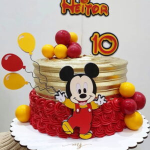 Arquivo de Corte Topo de Bolo Mickey Baby Vermelho Studio