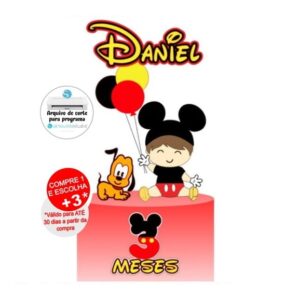 Arquivo de Corte Topo de Bolo Mickey Bebê
