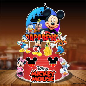 Arquivo de Corte Topo de Bolo - Mickey Disney - Png