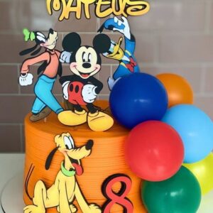 Arquivo de corte topo de bolo Mickey e sua turma