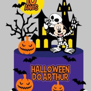 Arquivo de Corte Topo de Bolo Mickey Halloween