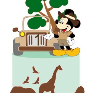 Arquivo de Corte Topo de Bolo Mickey Safari