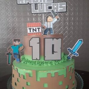 Arquivo de corte topo de bolo Minecraft