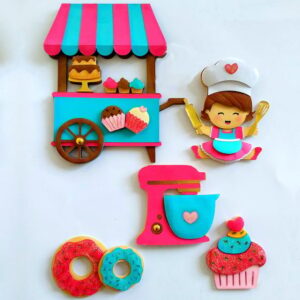 Arquivo de Corte: Topo de Bolo Mini Baby Confeiteira 005