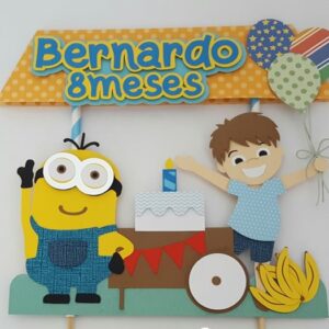 Arquivo de Corte Topo de Bolo Minions Cod:. 641