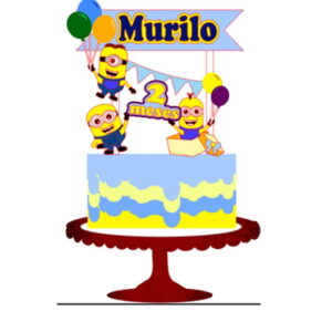 Arquivo de Corte Topo de Bolo Minions- Camadas