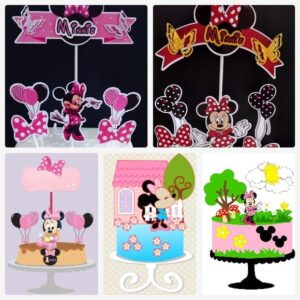 Arquivo de Corte Topo de Bolo Minnie 1 + Brinde