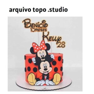 Arquivo de Corte -topo de Bolo Minnie e Mickey Mouse