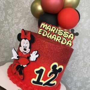 Arquivo de Corte Topo de Bolo Minnie em Camadas #770