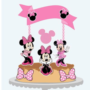 Arquivo de Corte Topo de Bolo Minnie Rosa 128