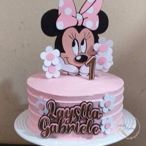Arquivo de corte topo de bolo Minnie rosa camadas
