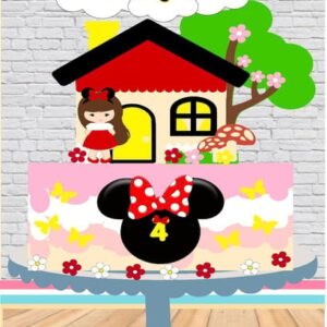 Arquivo De Corte Topo De Bolo Minnie Vermelha #15342