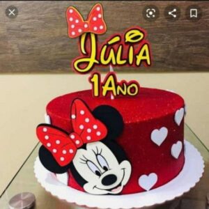 Arquivo de Corte Topo de Bolo Minnie Vermelha #15343