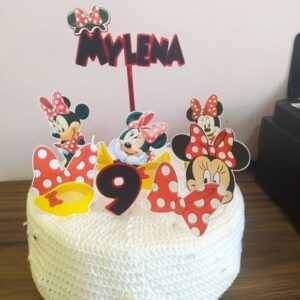 Arquivo de Corte - Topo de Bolo Minnie Vermelha