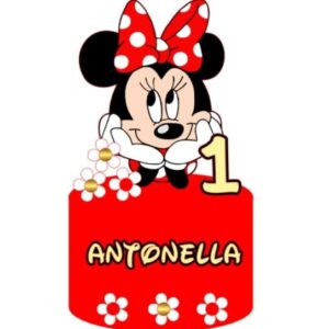 Arquivo de Corte Topo de Bolo Minnie Vermelhar