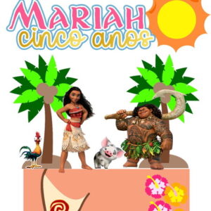 Arquivo de corte Topo de bolo Moana 01
