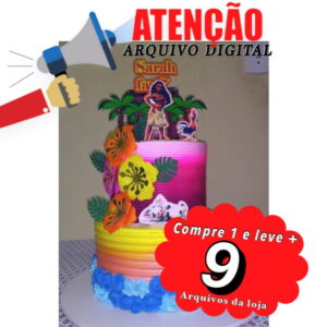 Arquivo de Corte Topo de Bolo - Moana Adulta