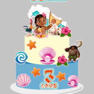 Arquivo de Corte :topo de Bolo Moana Baby