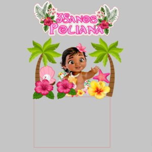 Arquivo De Corte Topo De Bolo Moana Baby V2