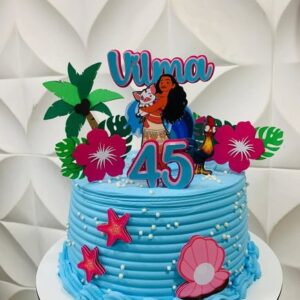 Arquivo de Corte Topo de Bolo Moana com Onda
