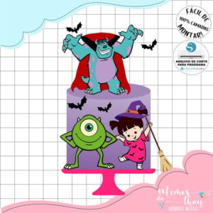 Arquivo de Corte: Topo de Bolo Monstros Sa Halloween 035