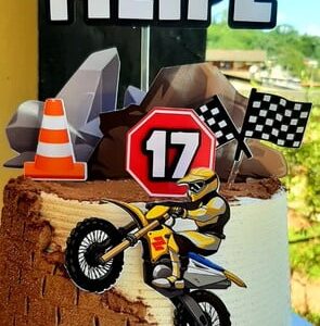 Arquivo de corte topo de bolo Motocross