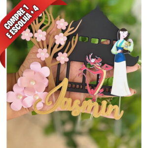 Arquivo de Corte Topo de Bolo Mulan
