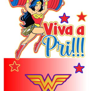 Arquivo de Corte Topo de Bolo Mulher Maravilha 09