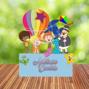 Arquivo de Corte Topo de Bolo Mundo Bita Catavento 3d