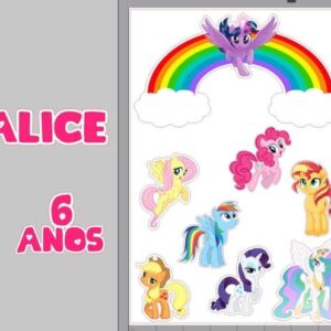 Arquivo de corte topo de bolo my little pony