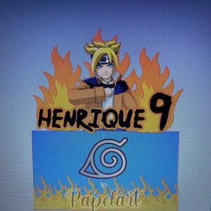 Arquivo de Corte Topo de Bolo Naruto Chamas