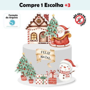 Arquivo de Corte Topo de Bolo Natal #024