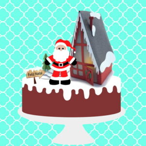 Compre 1 Leve +11 Arquivo Corte Topo de Bolo Natal 18 Studio