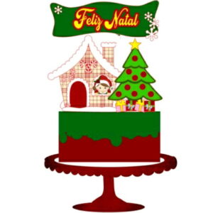 ARQUIVO DE CORTE TOPO DE BOLO NATAL (#2125) STUDIO