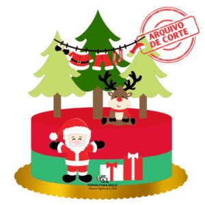 Arquivo de Corte - Topo de Bolo Natal 3d