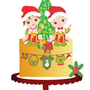 Arquivo de corte topo de bolo Natal 64 STUDIO