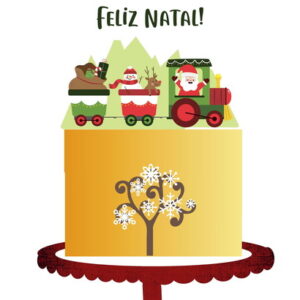 Arquivo de corte topo de bolo Natal 80 STUDIO