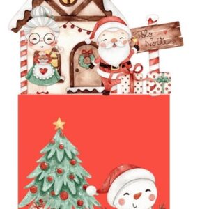 ARQUIVO DE CORTE TOPO DE BOLO Natal aquarelado