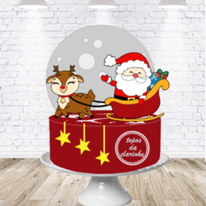 Arquivo de corte topo de bolo natal.