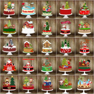Arquivo de corte topo de bolo Natal -010