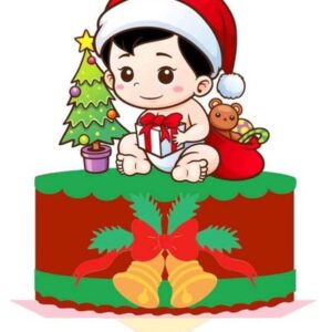 Arquivo de Corte Topo de Bolo Natal Baby (#1608) Studio