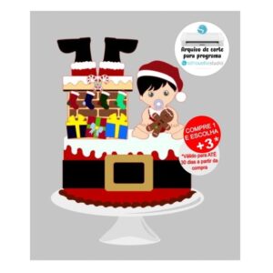 Arquivo de Corte Topo de Bolo Natal Bebê Menino