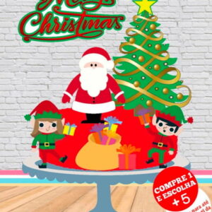 Arquivo de Corte Topo de Bolo Natal - Camadas #2774 Studio
