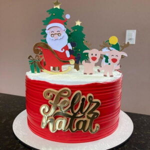 Arquivo de Corte Topo de Bolo Natal Camadas Studio