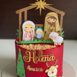 Arquivo de Corte Topo de Bolo Natal em Camadas 6060