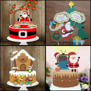 Arquivo de Corte Topo de Bolo Natal Kit 1 - Só Studio