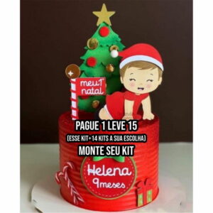 Arquivo de Corte Topo de Bolo Natal Menina 3