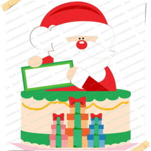 Arquivo de Corte Topo de Bolo Natal Papai Noel #2