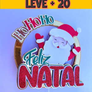 Arquivo de Corte Topo de Bolo Natal Papai Noel Camadas